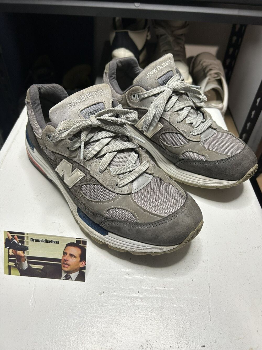Mens New Balance 992 Sneakers Made in USA M992AG Gray Size US 10D